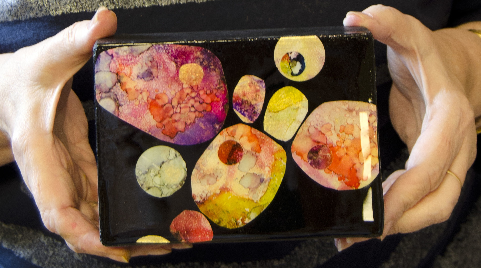 Alcohol ink work by Paula Crandell
